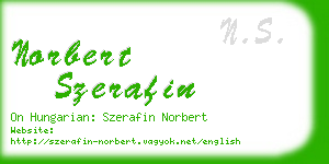 norbert szerafin business card